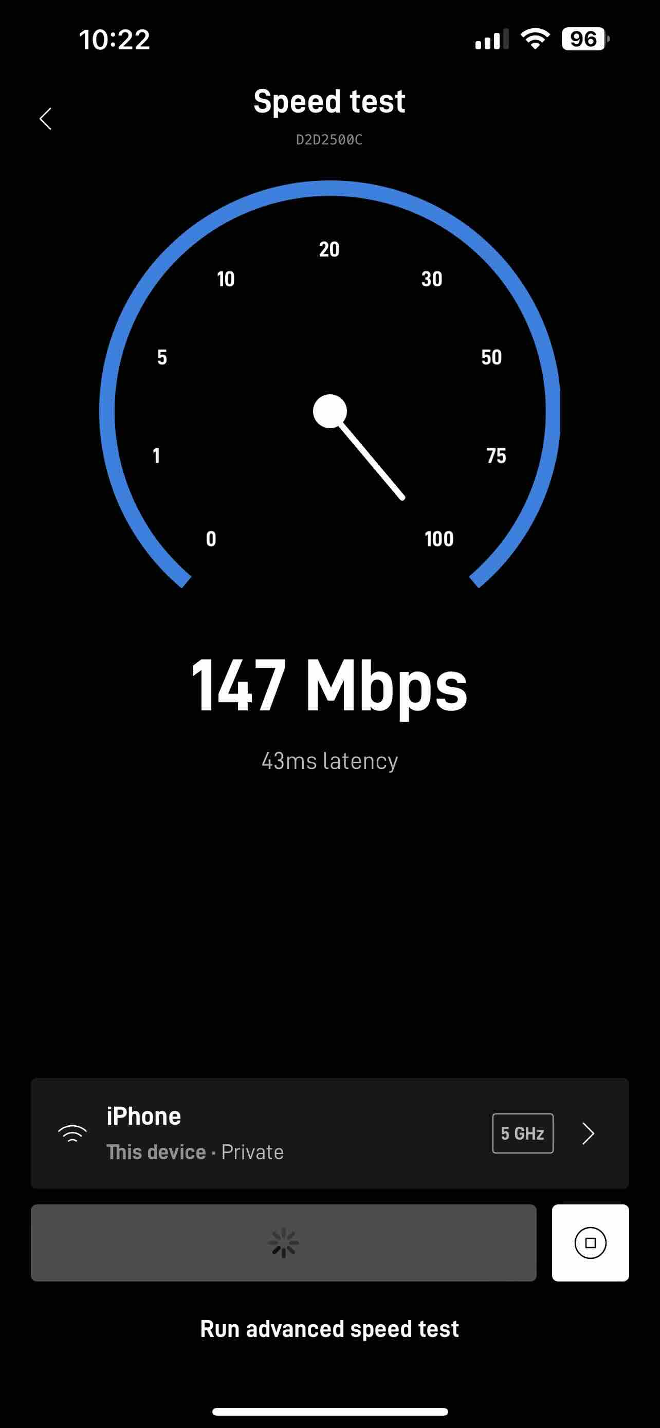 Speed test night